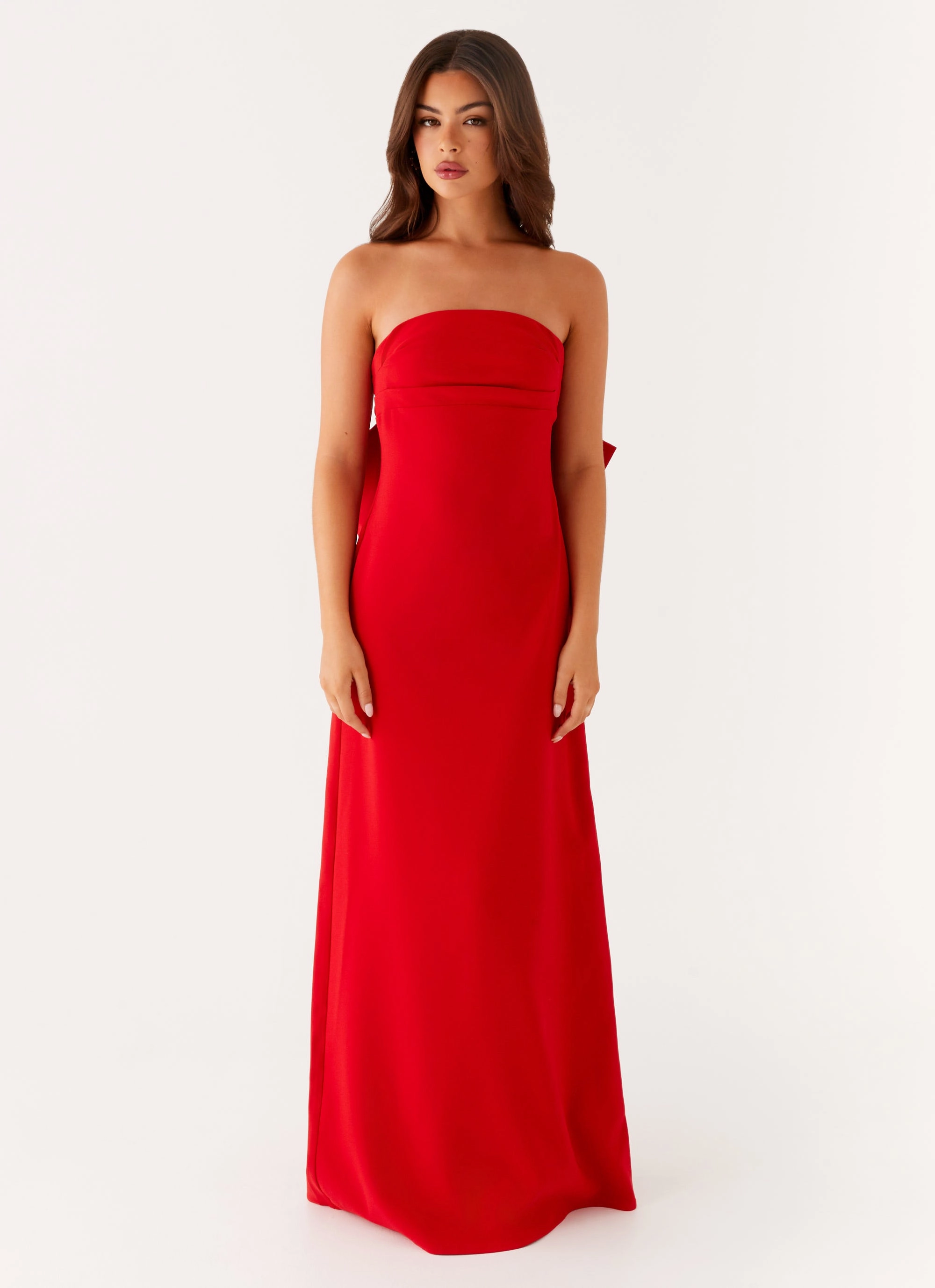 Meredith Maxi Dress - Red Pose Glow