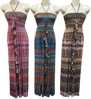 tube dress w/neck ties and ruffle center Case of 12