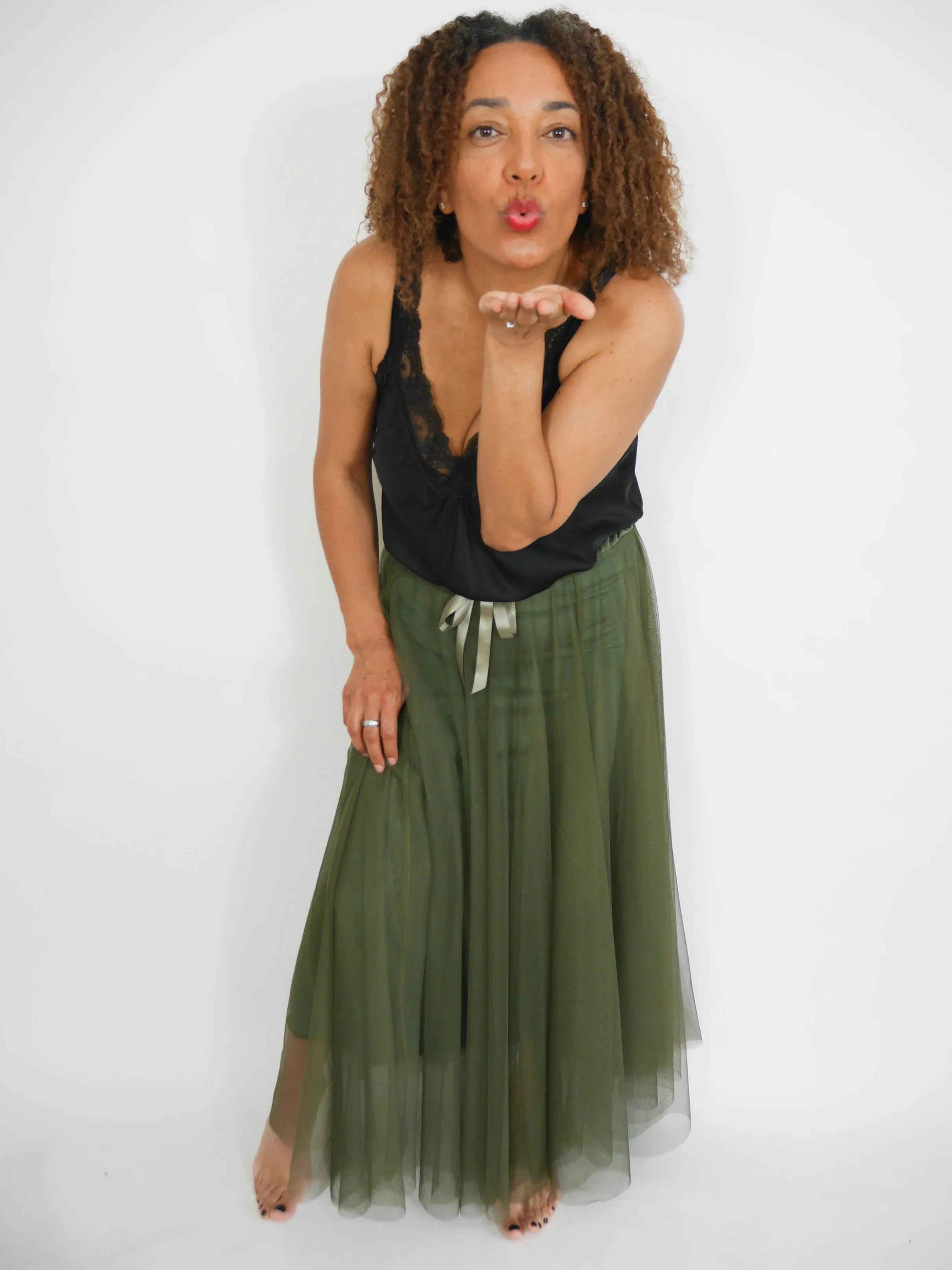 Tulle Skirt Khaki