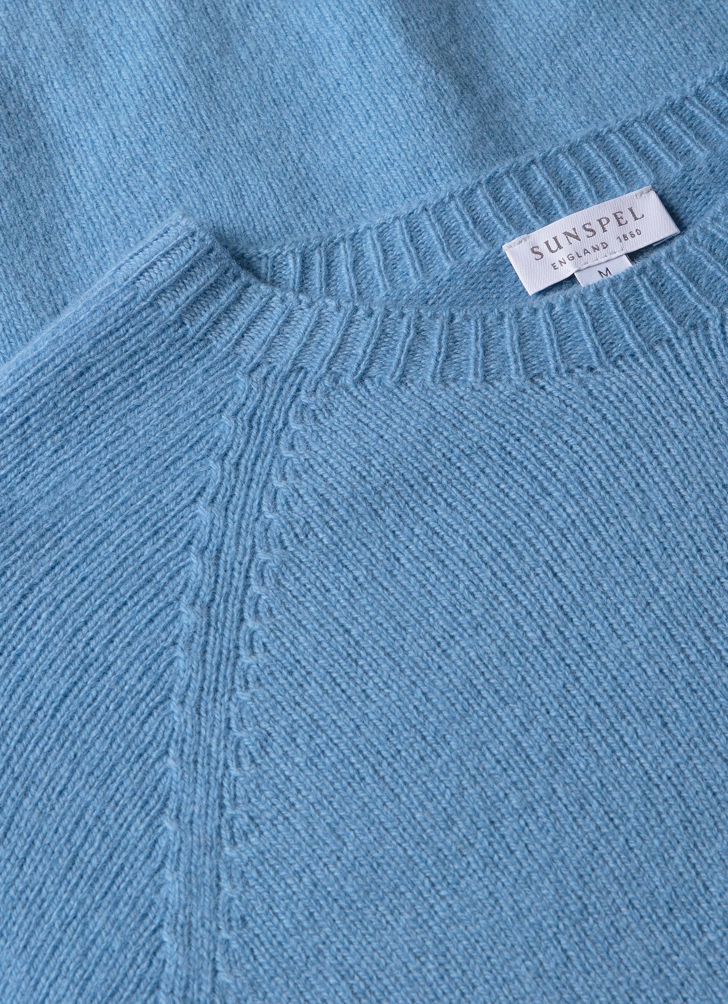 Chic Look Men's Lambswool Crew Neck Jumper in Cornflower