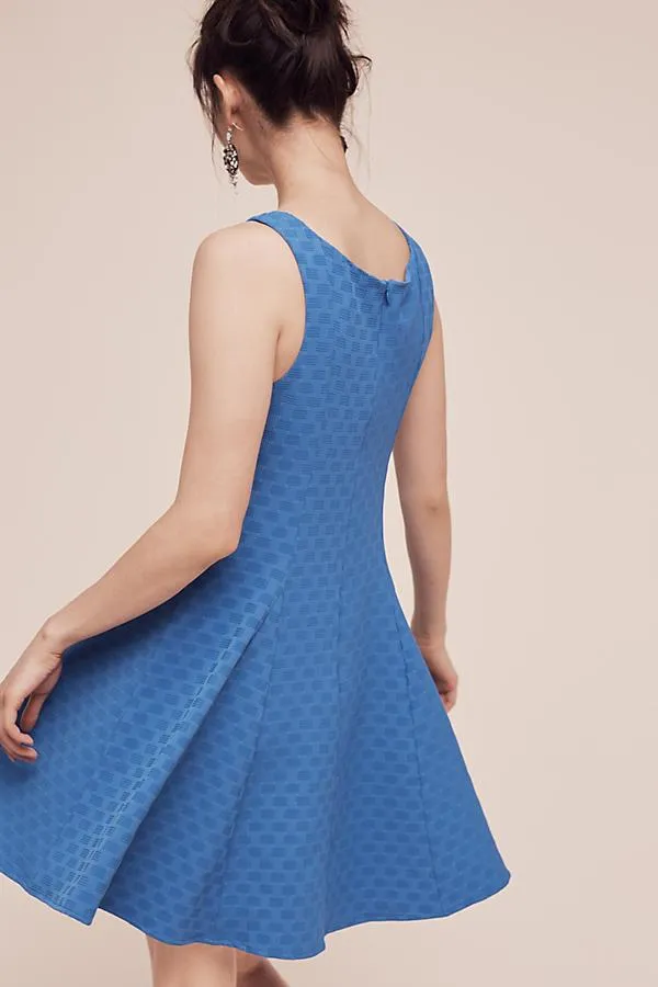 Soft-touch daywear Cool Simplicity Tux Dress - Blue Waffer