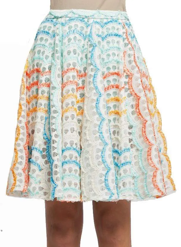 Texture Focus Tux Skirt - Oceana