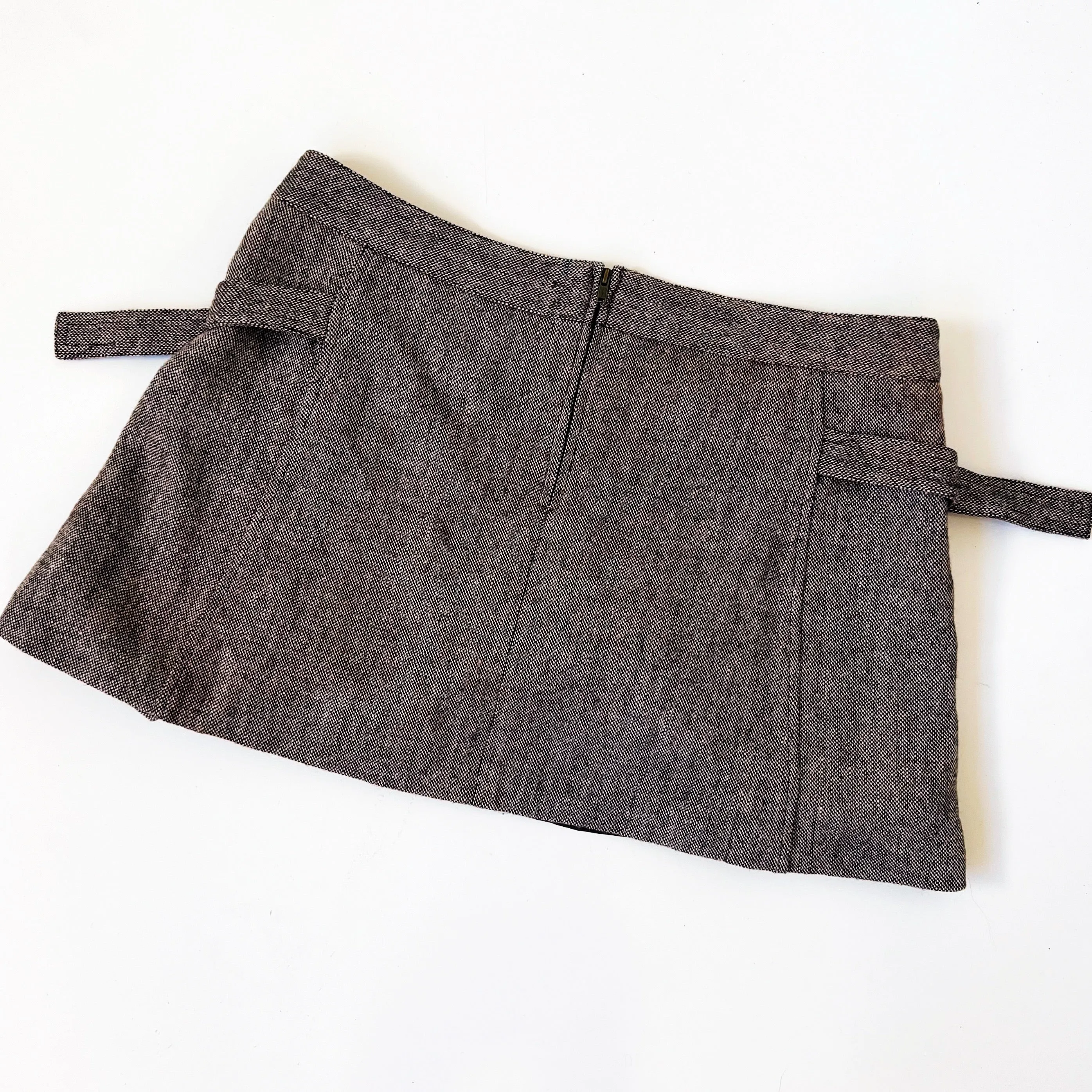 Tweed Pleated Mini Skirt