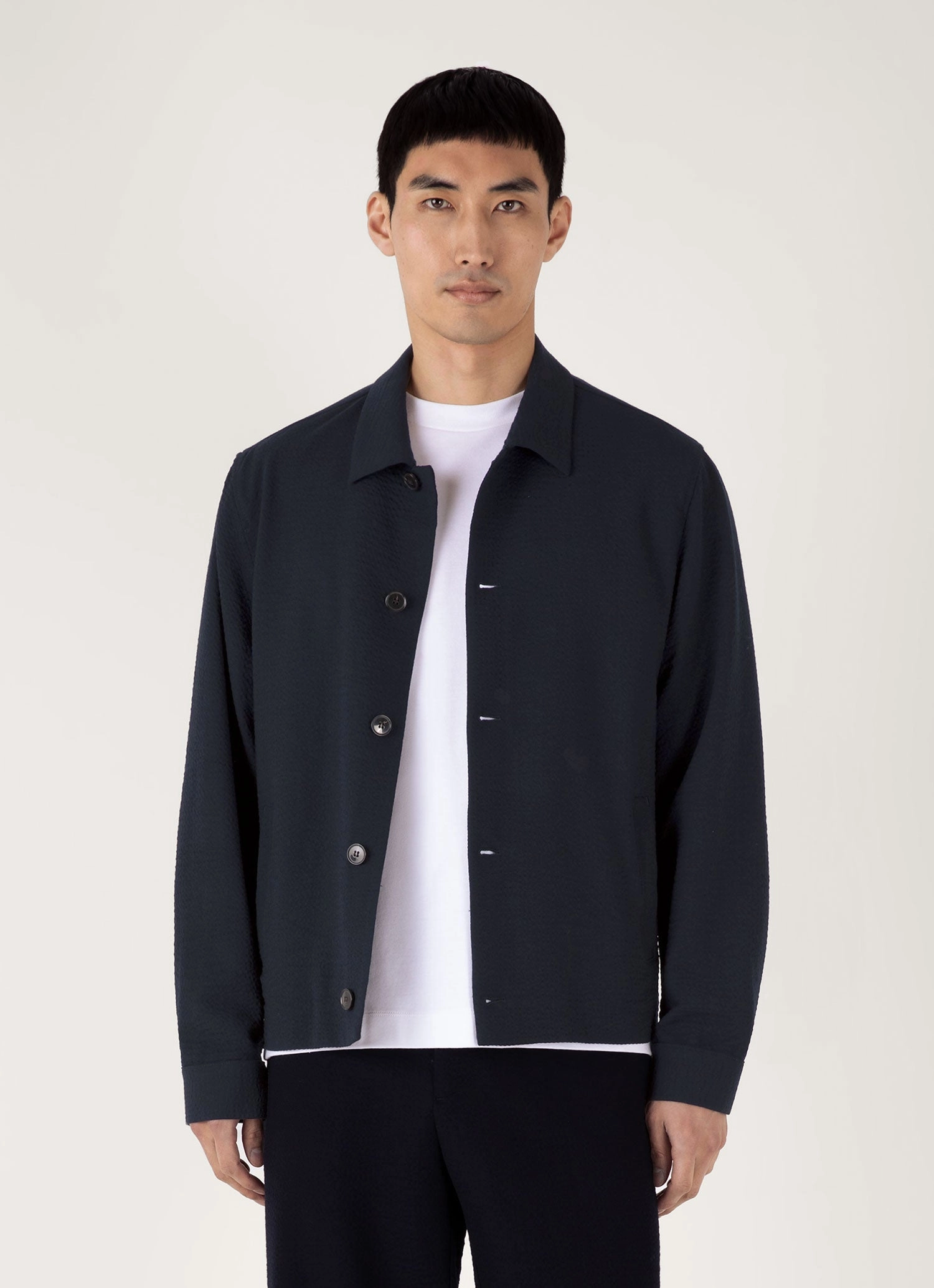 Ceremony Men's Seersucker Jacket in Navy