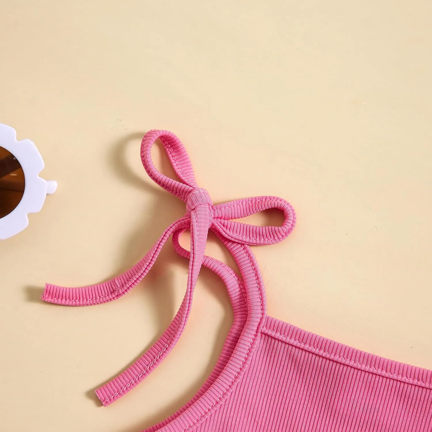 Two Pieces Swimwear for Girls Kids Ruffle Hem Quick Dry Bikini Sets Summer Solid Casual Bathing Suit