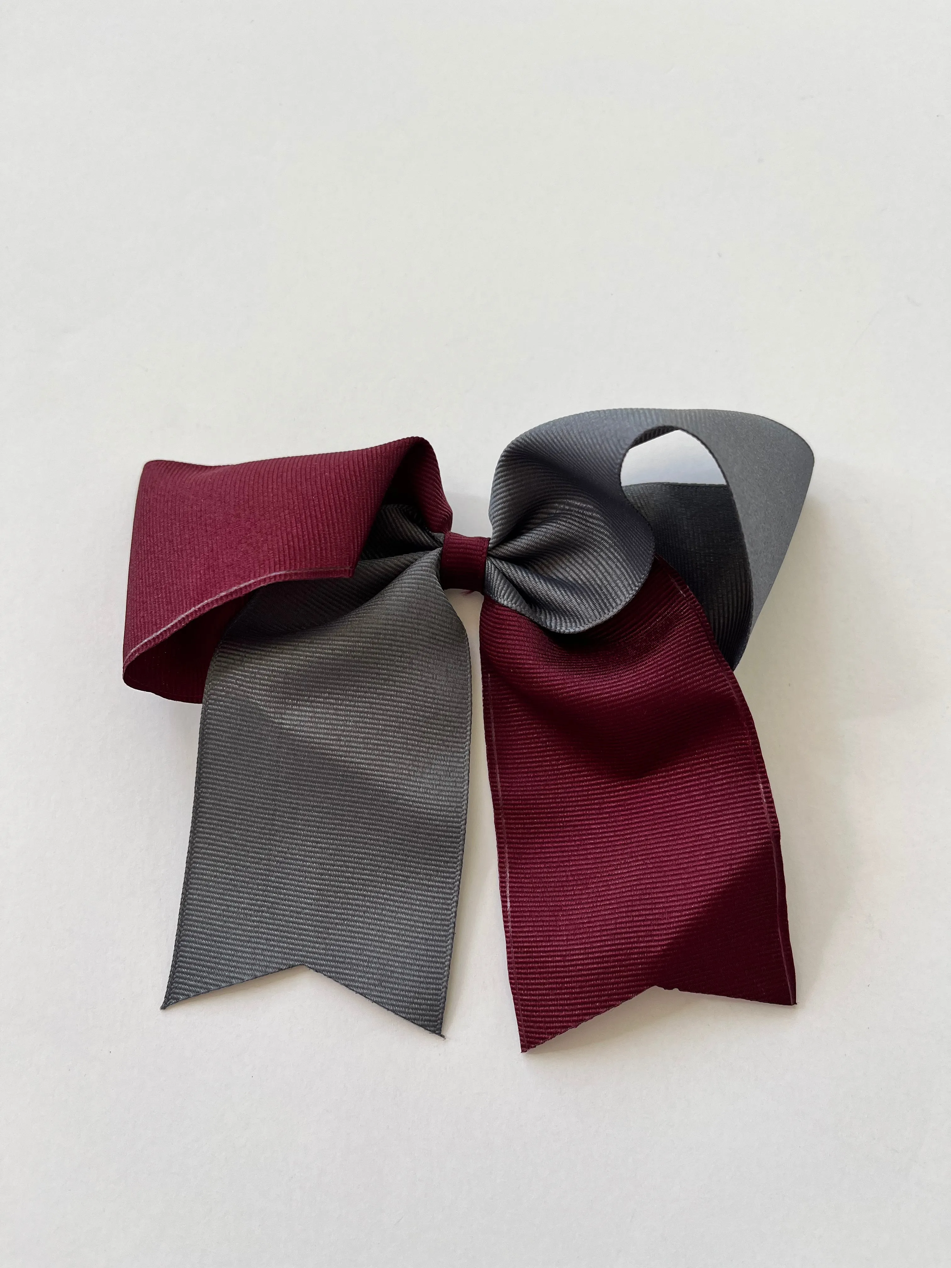 Two tone grosgrain cheer bow