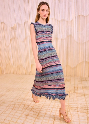 Ulla Johnson Ajak Sleeveless Knit Midi Dress Soft Material Ulla Johnson Ajak Sleeveless Knit Midi Dress Cozy Fabric Flex Fit