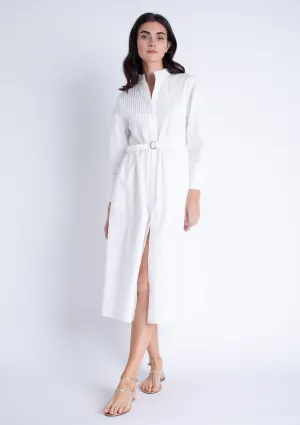Ultimate Fit Jasmine Midi Dress - White Basic Shape Relaxed Layer Jasmine Midi Dress - White