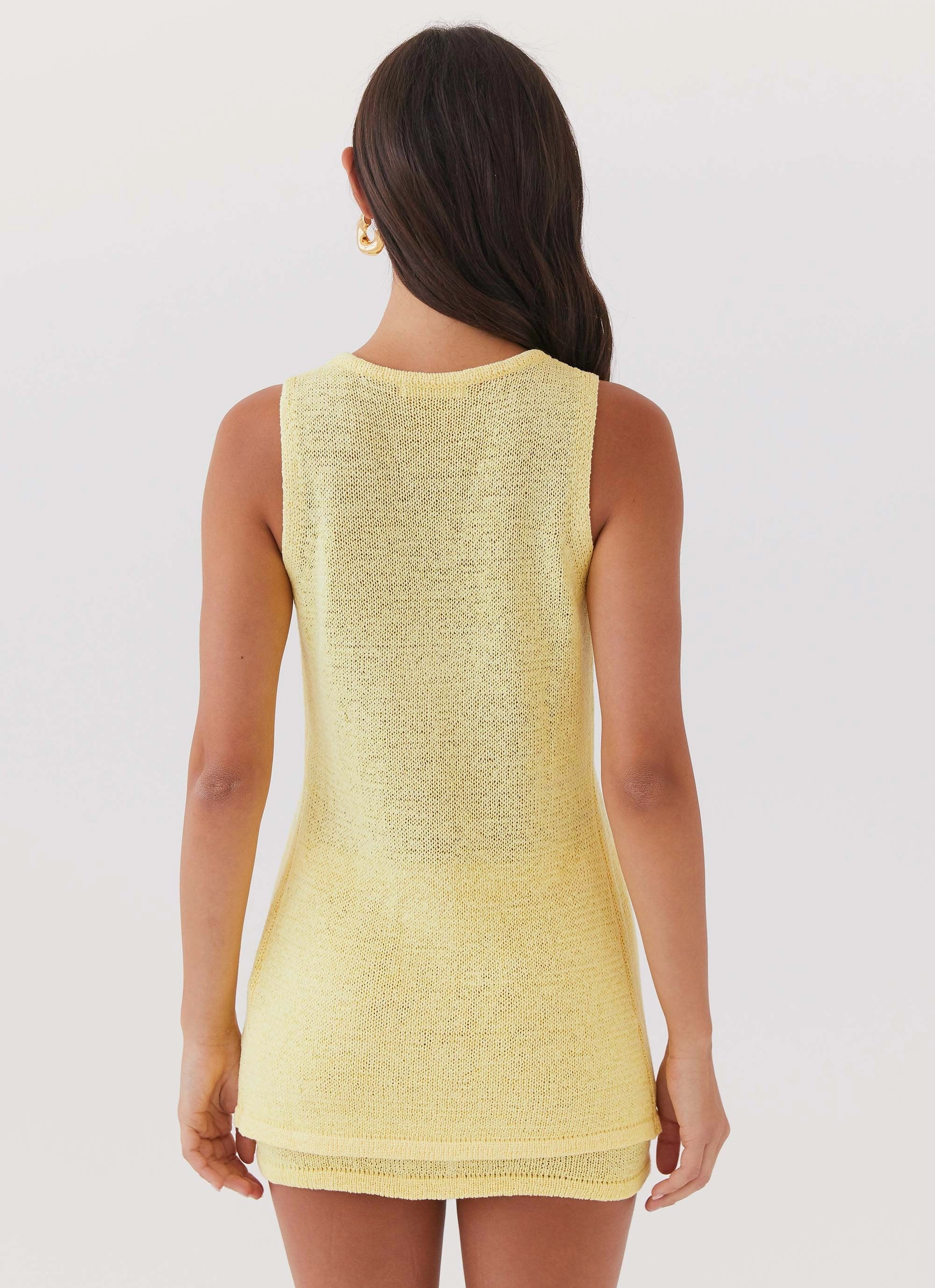 Capri Glow Knit Top - Canary FrictionResistant Edges Casual Tank