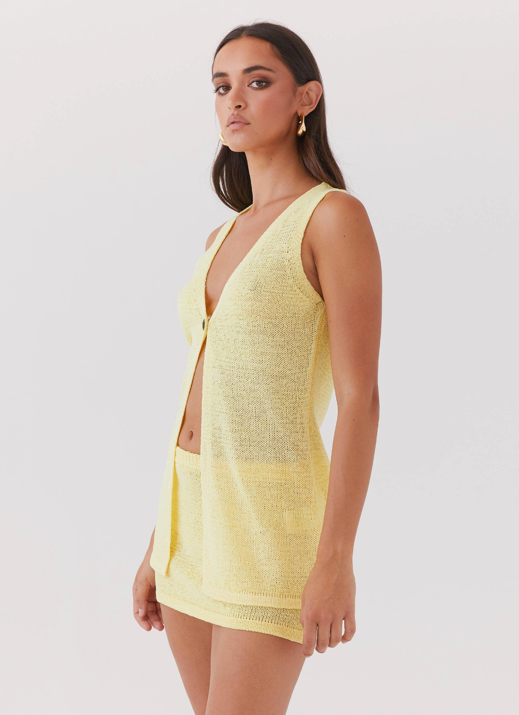 Adaptive Temperature Control Capri Glow Knit Top - Canary