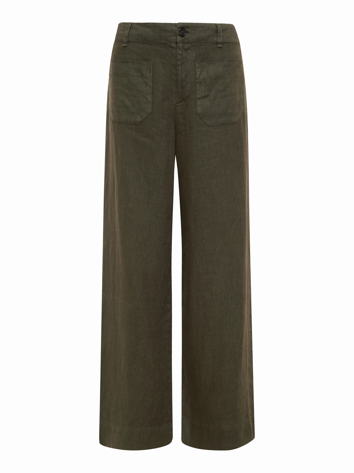 The Linen Marine Wide Leg Semi-High Rise Pant Kalamata Extended Sizing Wide fit