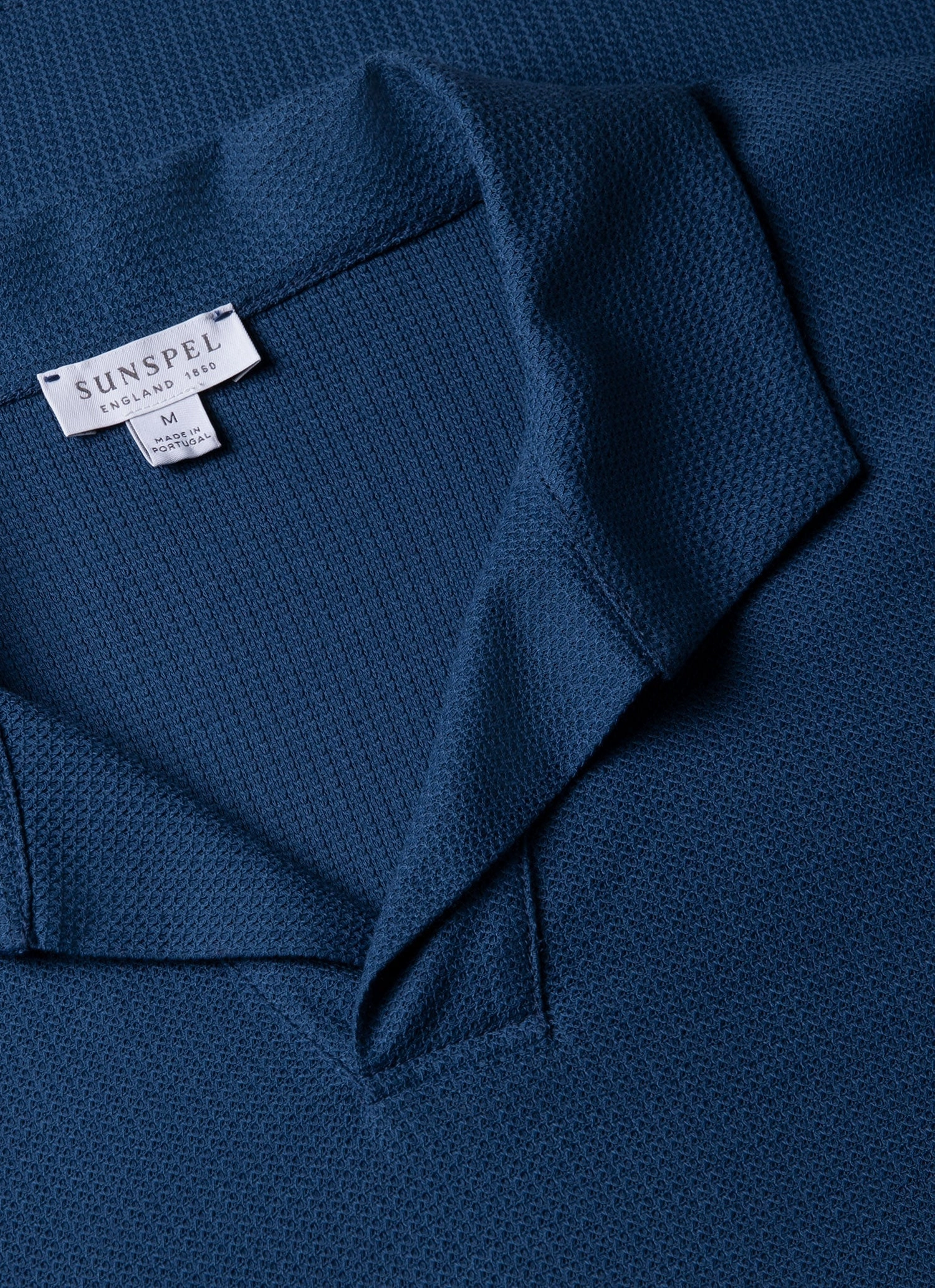 Men's Textured Jersey Polo Shirt in Soft Denim WrinkleResistant Finish Polished Comfort