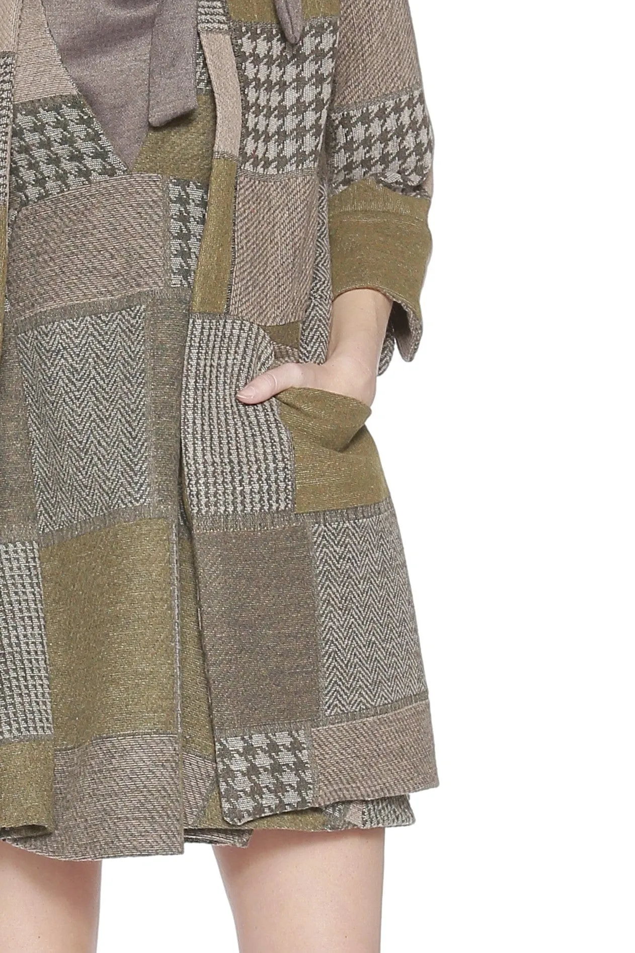 Packable Construction Imogen Coat - Hunter Tweed