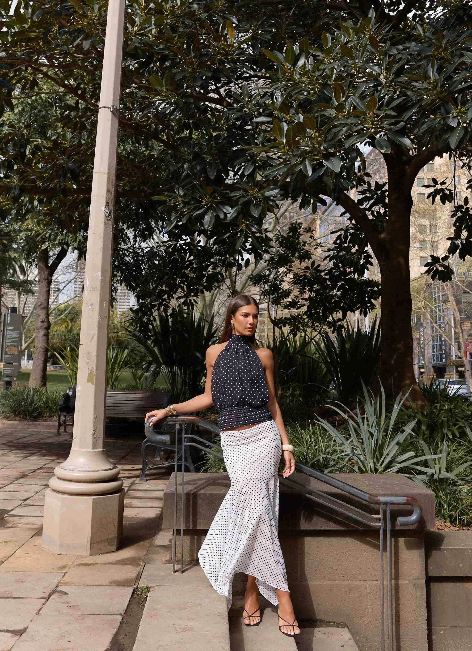 Ultra Comfort Willow Chiffon Top - Black Polkadot Limited Edition Flexible Material