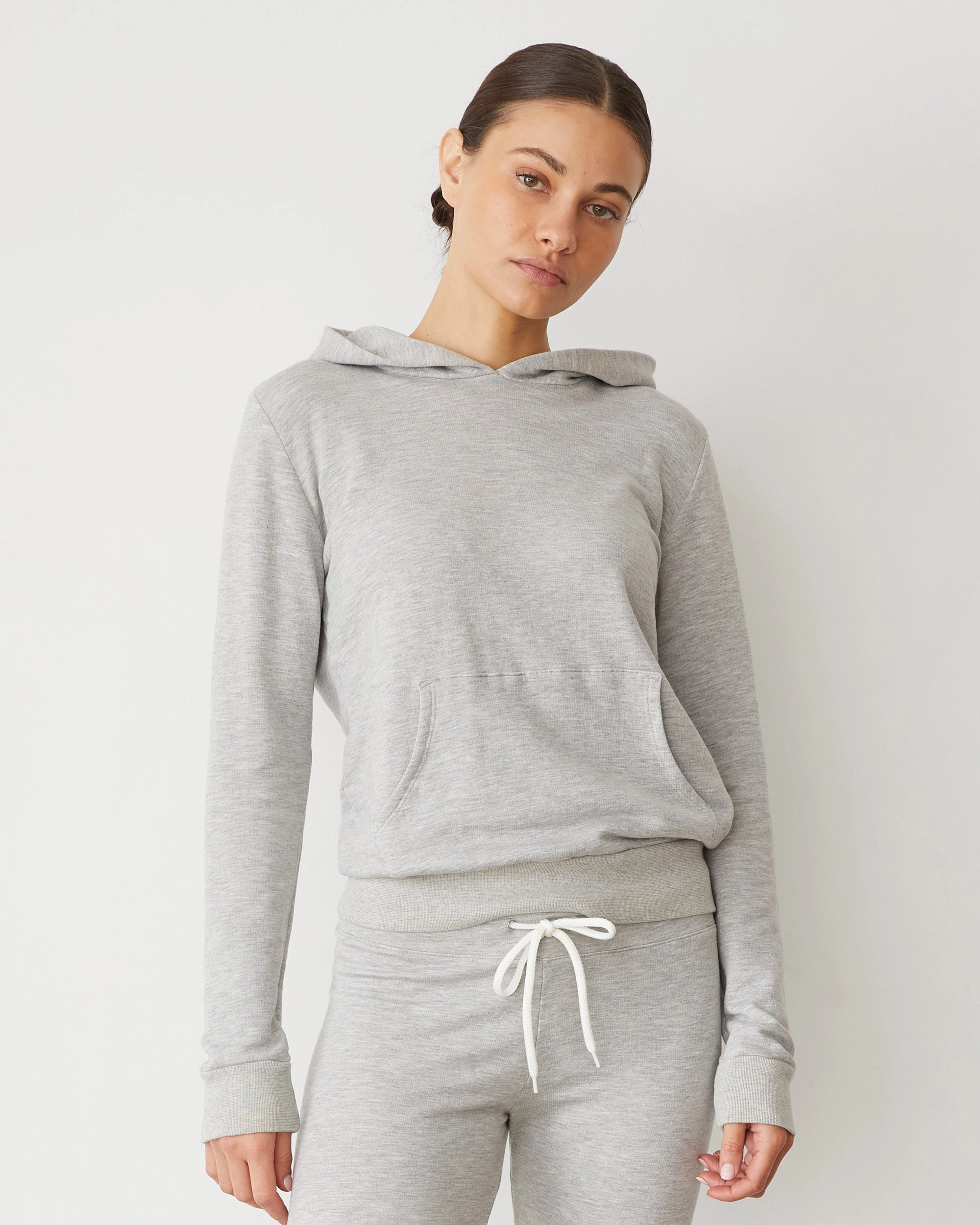 Softfleece Kangaroo Pullover Unstructured Silhouette Noise Reducing Fabric Treatment