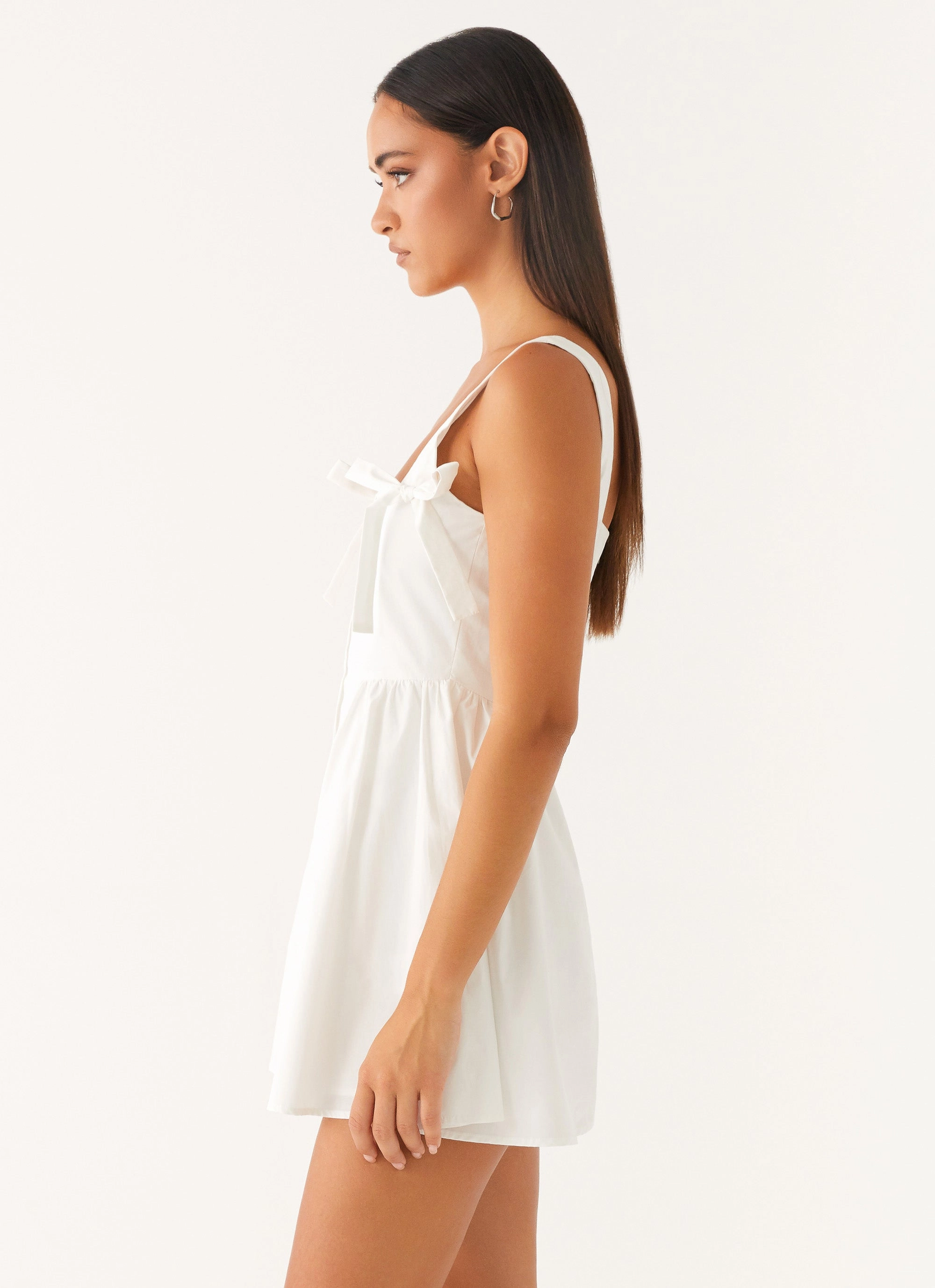 Unconditional Mini Dress - White Clean Outline Work Comfort