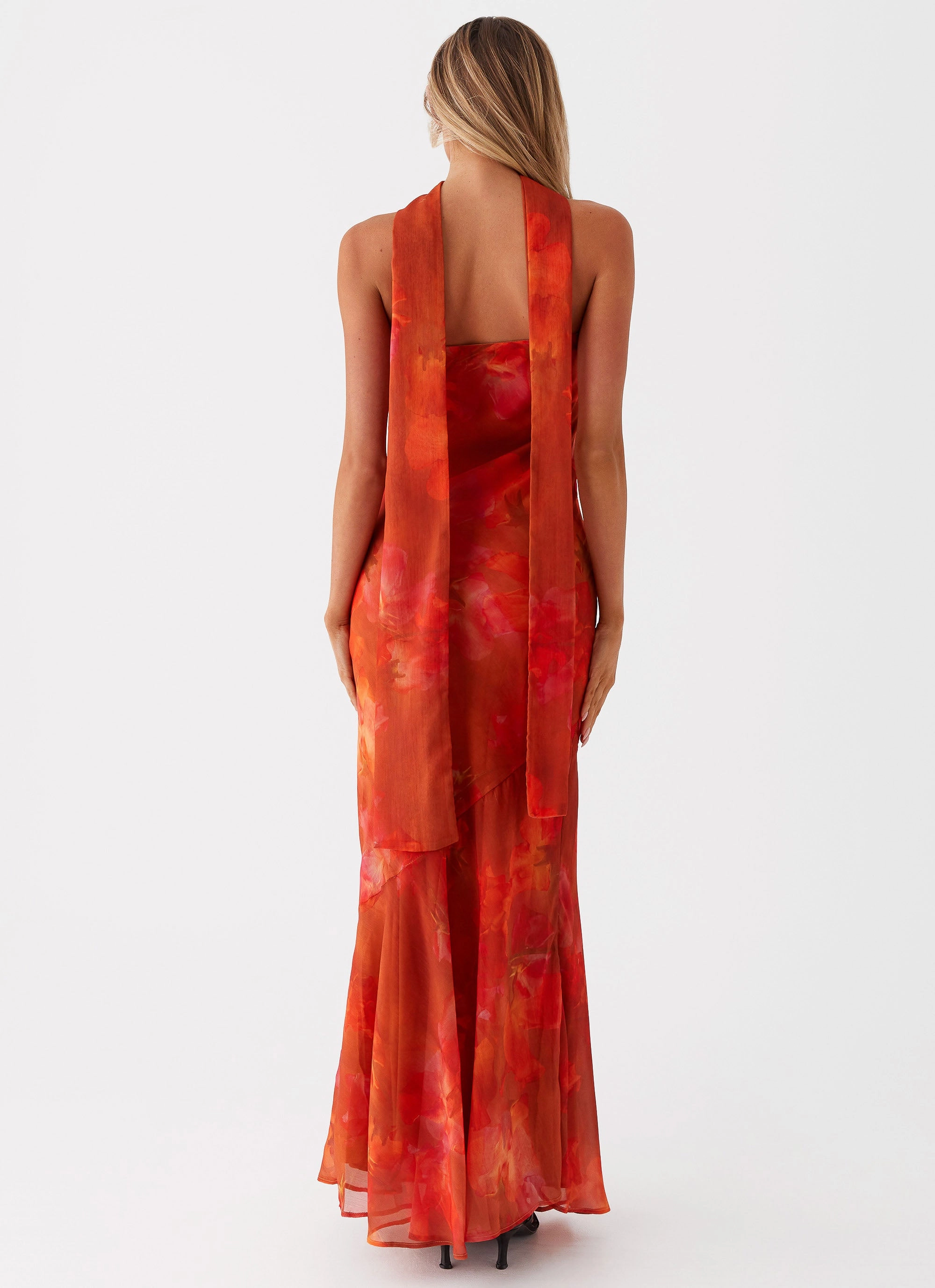 Under The Pagoda Maxi Dress - Amber Visible Seam Year Round Style Weighted Hem