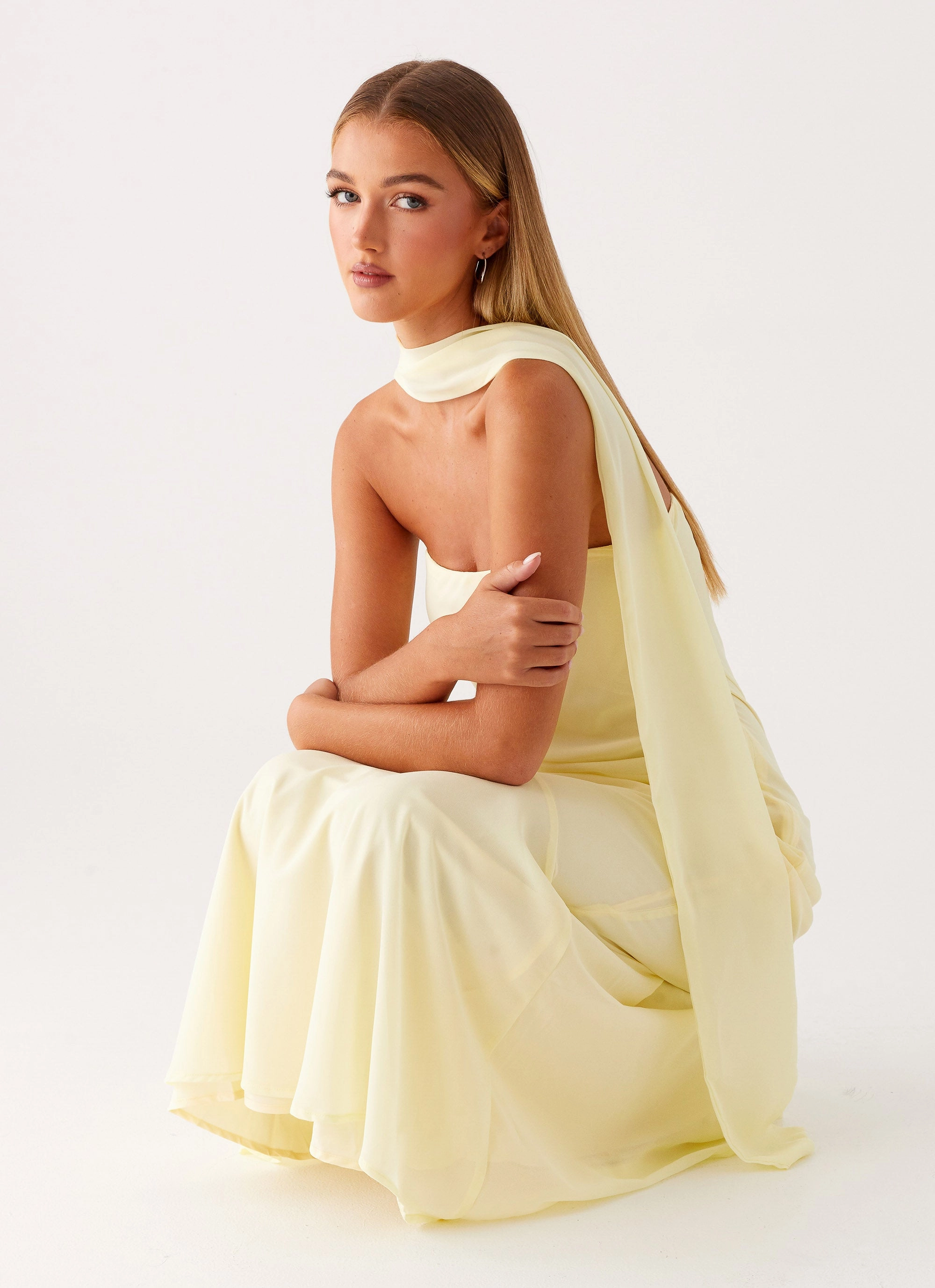 Under The Pagoda Maxi Dress - Yellow Summer Ready Soft Palette Crisp Edge