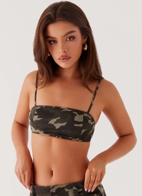 Underground Lust Crop Top - Camo Smooth surface texture Underground Lust Crop Top - Camo AllPurposeWear