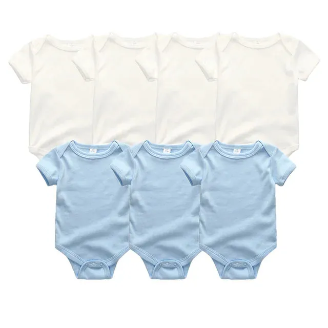 Uniesx Newborn Baby Rompers Clothing 7Pcs/Lot Infant Jumpsuits 100%Cotton Children Roupa De Bebe Girls&Boys Baby Clothes
