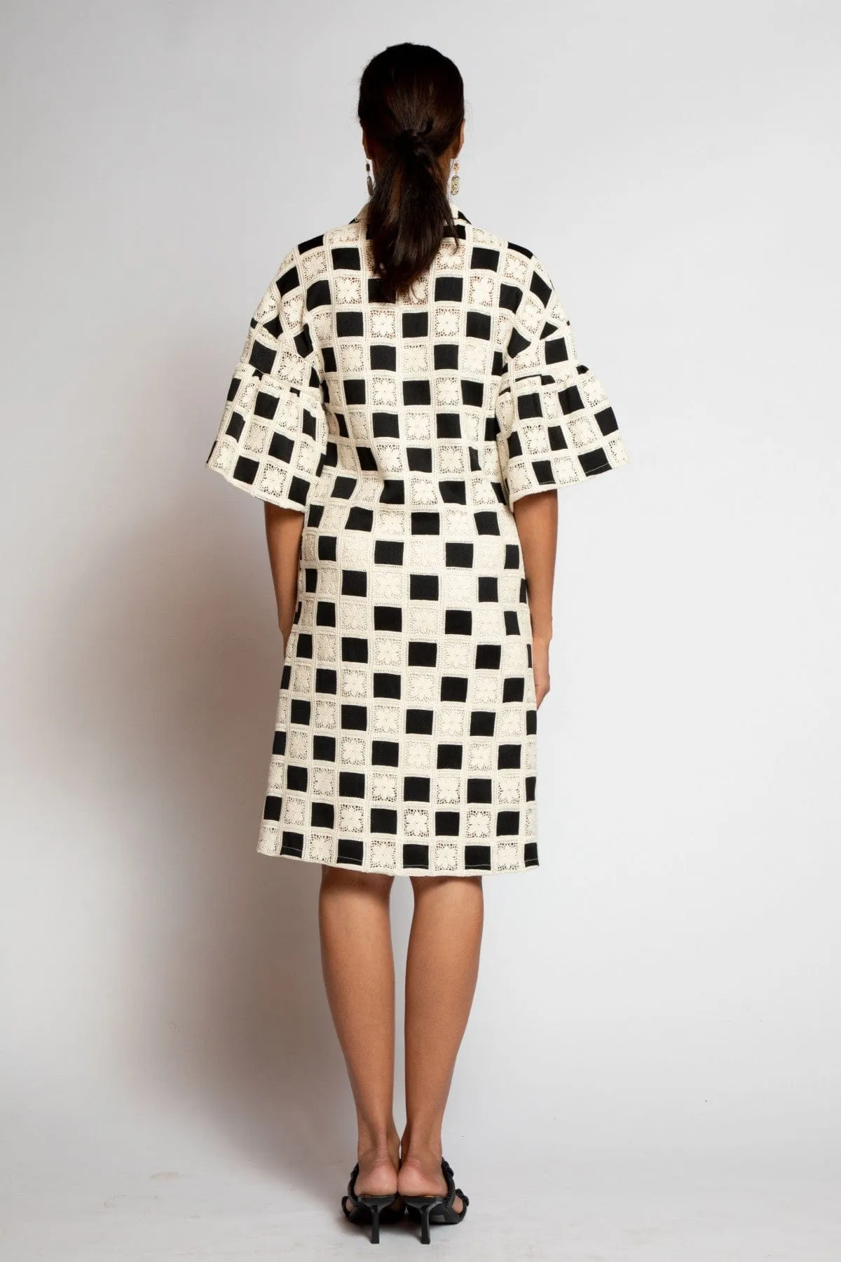 Stylish Cut Cozy And Stylish Gaia Dress - Checkmate