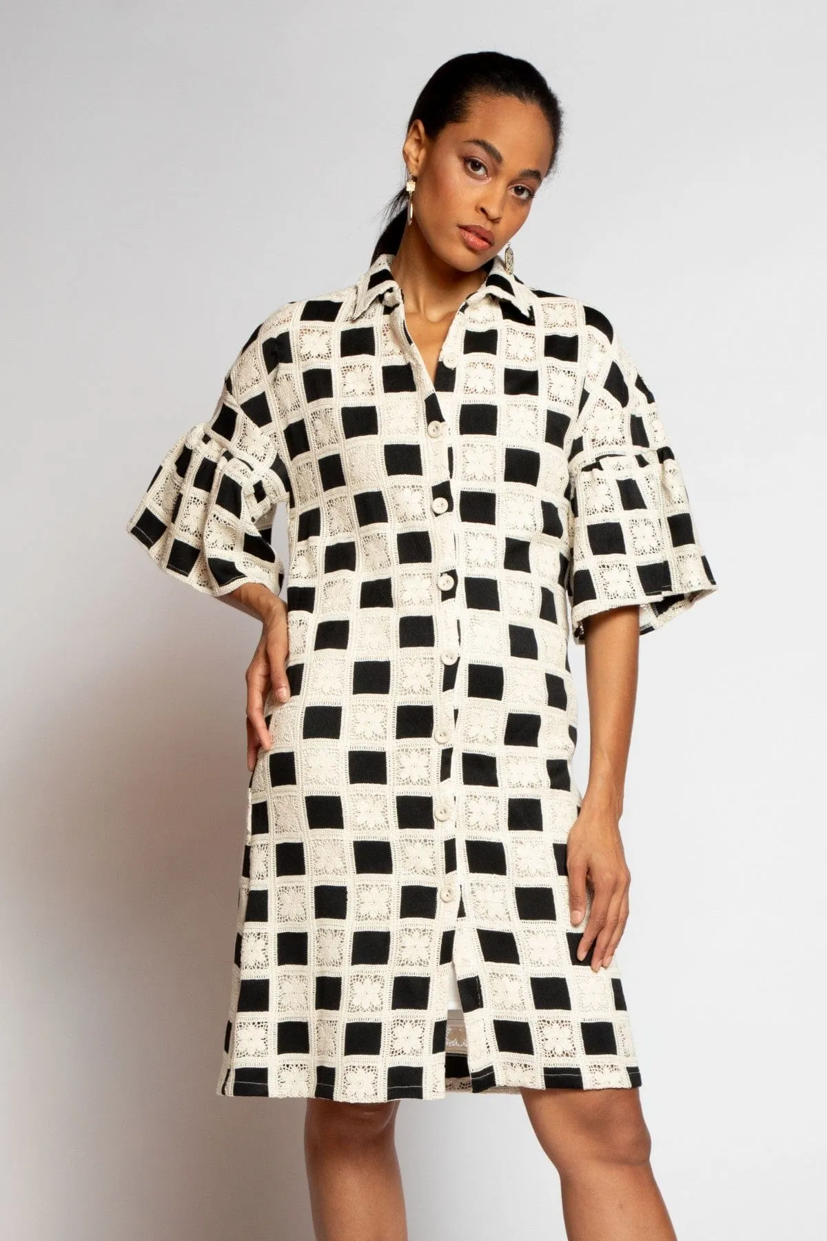 Gaia Dress - Checkmate Timeless Waist