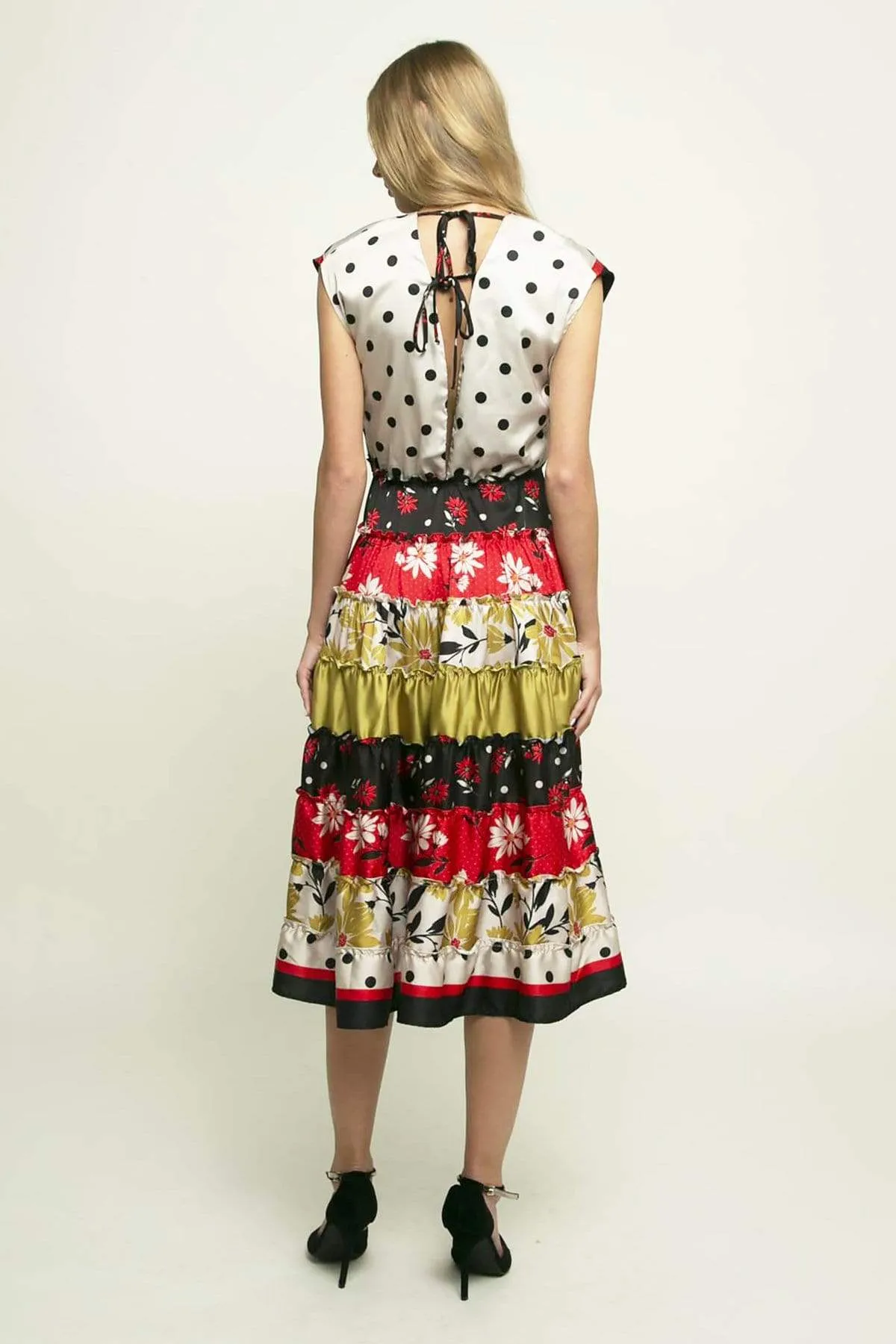 Strata Dress - Dessert Daisy Shine Dressy