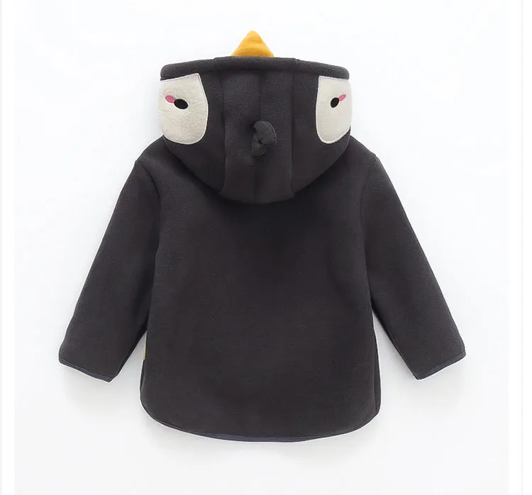 Unisex Baby Cartoon Hooded Winter Coat