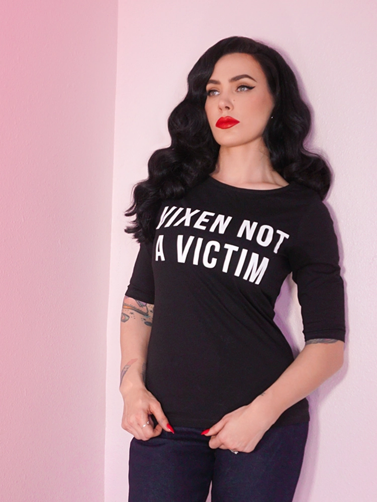 Sun Protection Cozy Wearable Vixen Not A Victim T-shirt- Vixen by Micheline Pitt