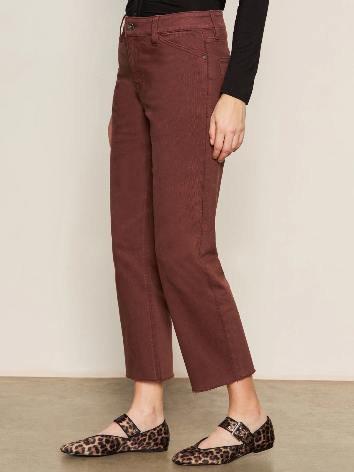 ExpandableSidePanels Cadence 90's Straight Crop Jean Chicory