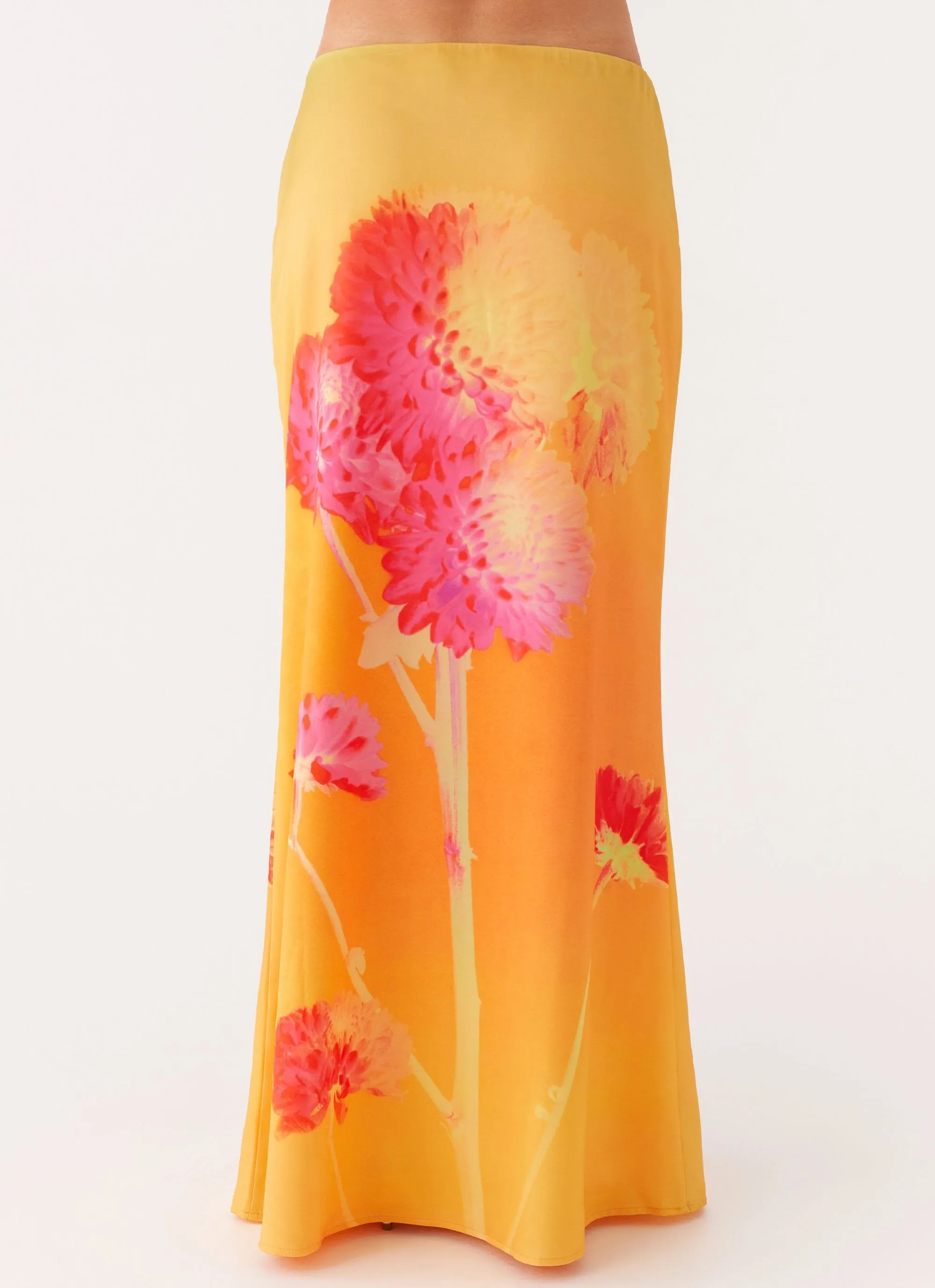 Quick Layer Marrakesh Maxi Skirt - Orange Floral