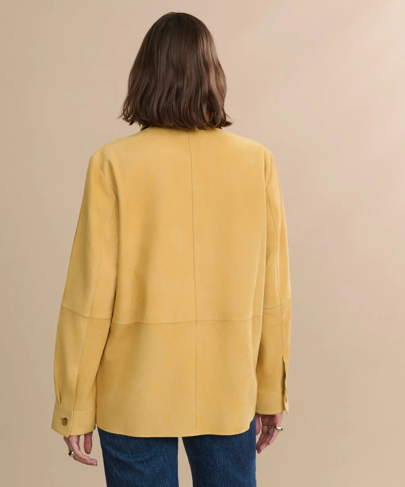 Non Restrictive Silhouette Suede Lennox Jacket