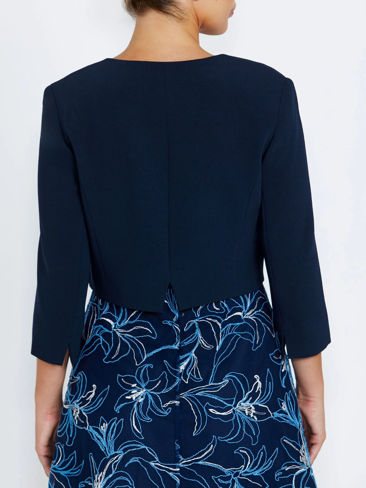 Fast Layering Fashionable Outerwear Jackie Navy Single Button Jacket