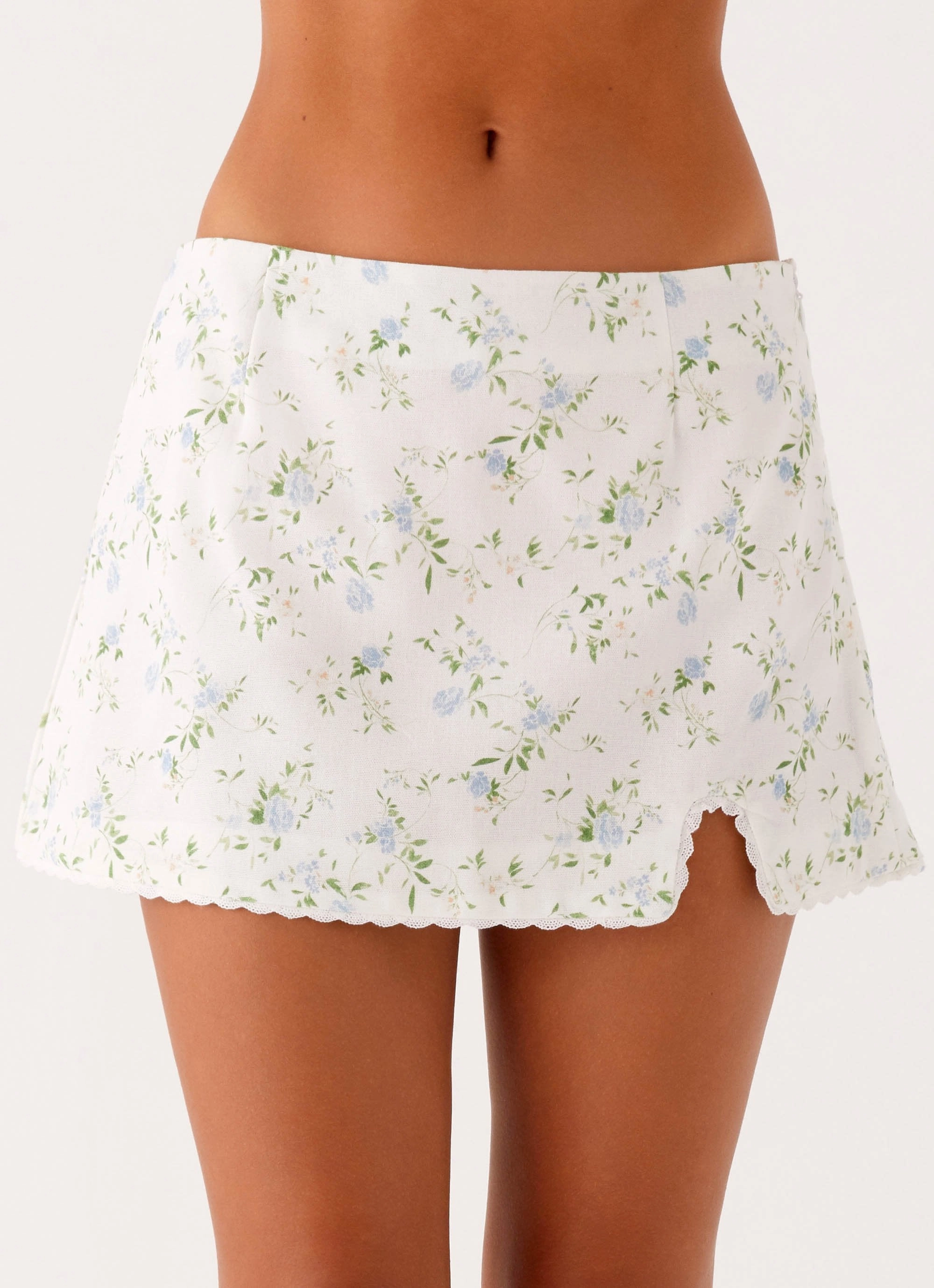 Disconnect Mini Skirt - Vintage Ditsy Floral ElasticCuffs