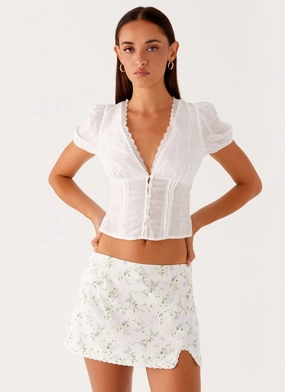 Urban Style Disconnect Mini Skirt - Vintage Ditsy Floral AntiSlipWaistband Disconnect Mini Skirt - Vintage Ditsy Floral