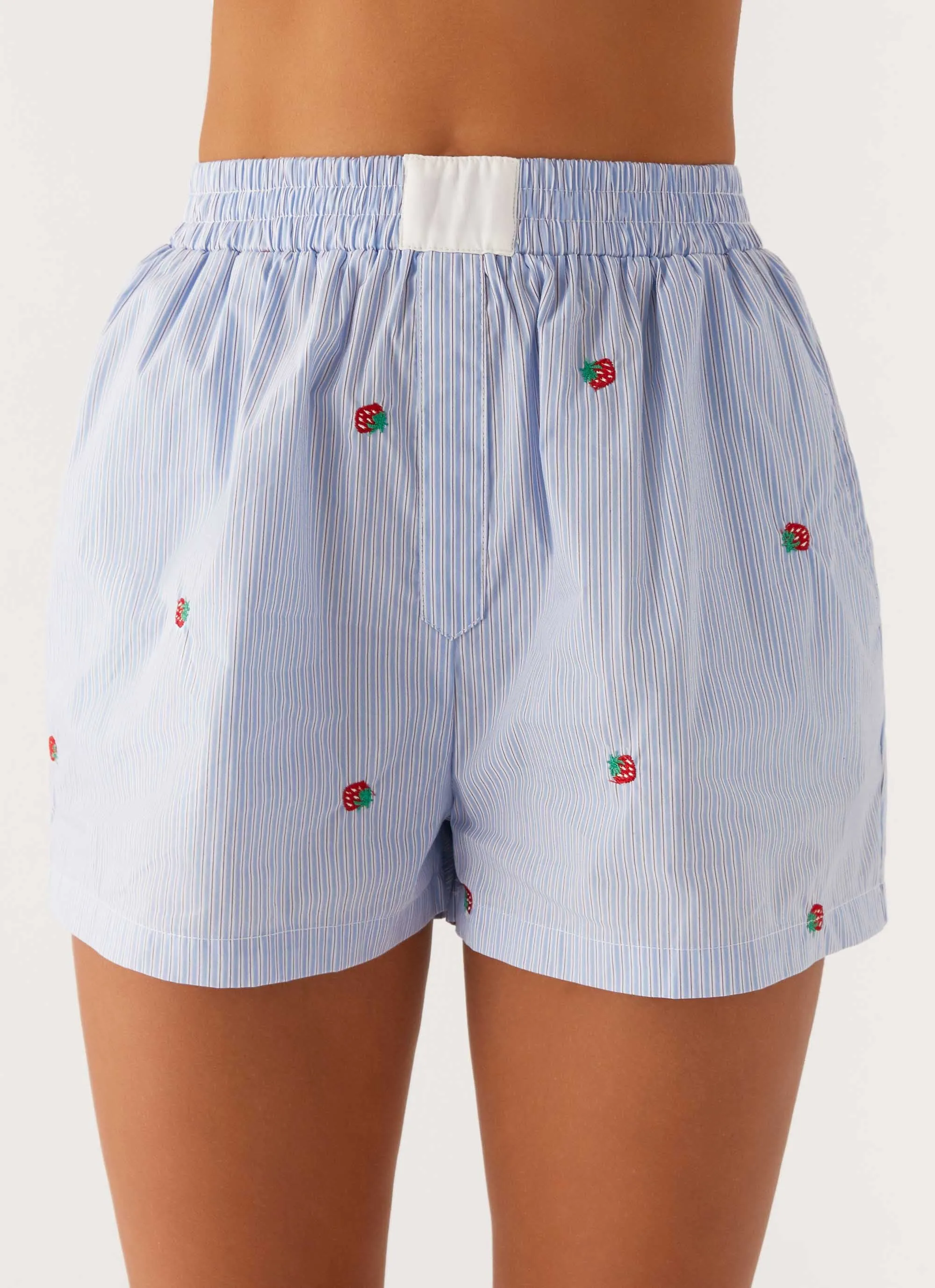 Brightwell Boxer Shorts - Blue Strawberry Quick Fit Wear