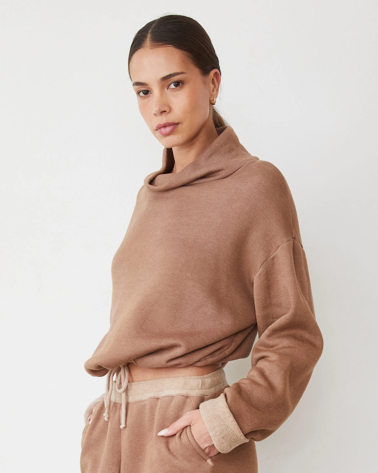 ComfortStretchFit Teddy Fleece Funnel Pullover