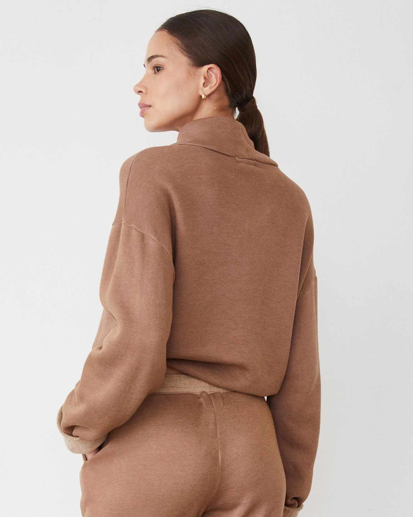 Teddy Fleece Funnel Pullover Thermal Regulation Fabric