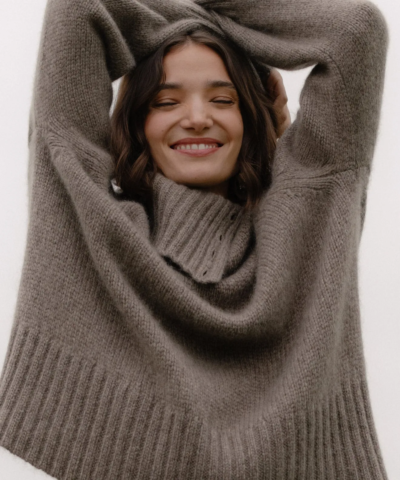 MeshPanelIntegration High Visibility Trim Cashmere Jackie Sweater