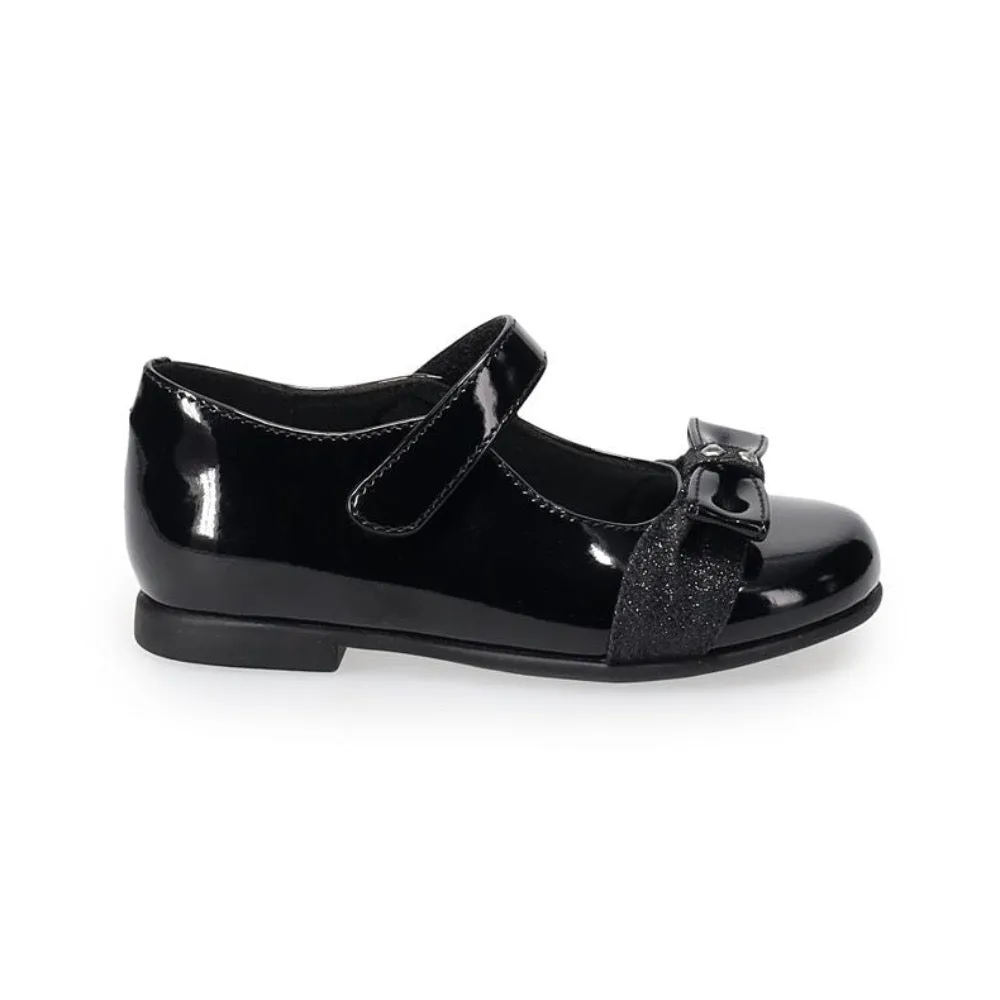 Valencia Imports (Rachel Shoes) Toddler Girls Lil Monica Mary Jane w/ Velcro Strap Black Patent