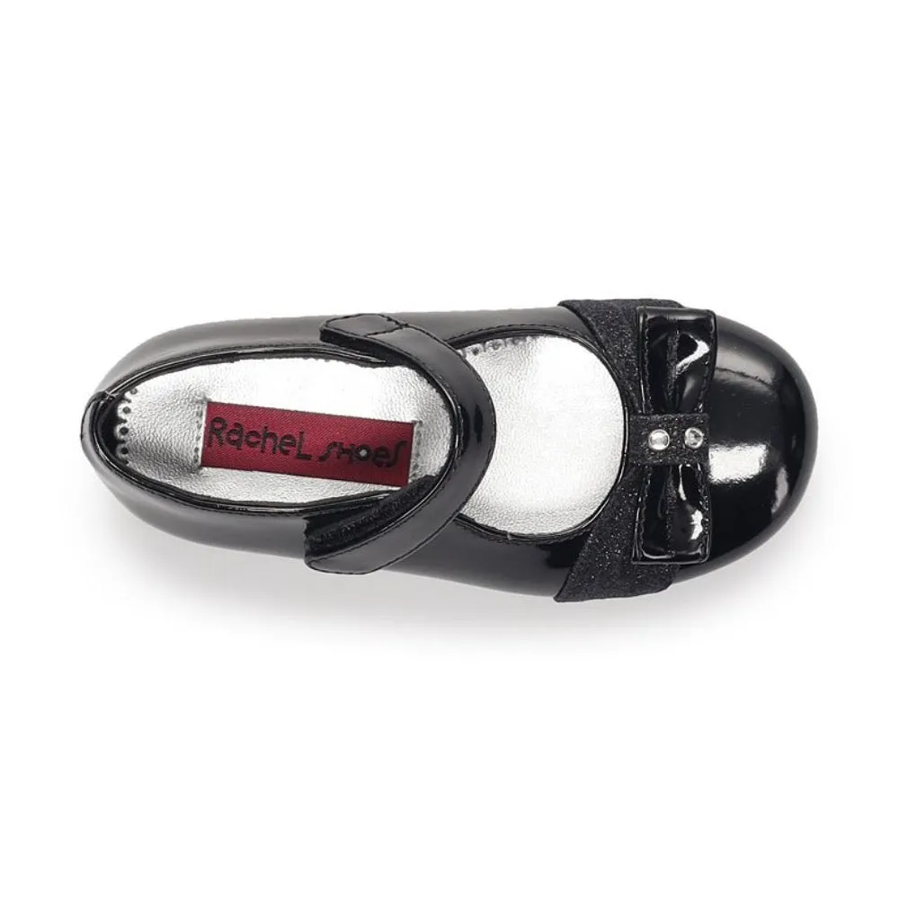 Valencia Imports (Rachel Shoes) Toddler Girls Lil Monica Mary Jane w/ Velcro Strap Black Patent