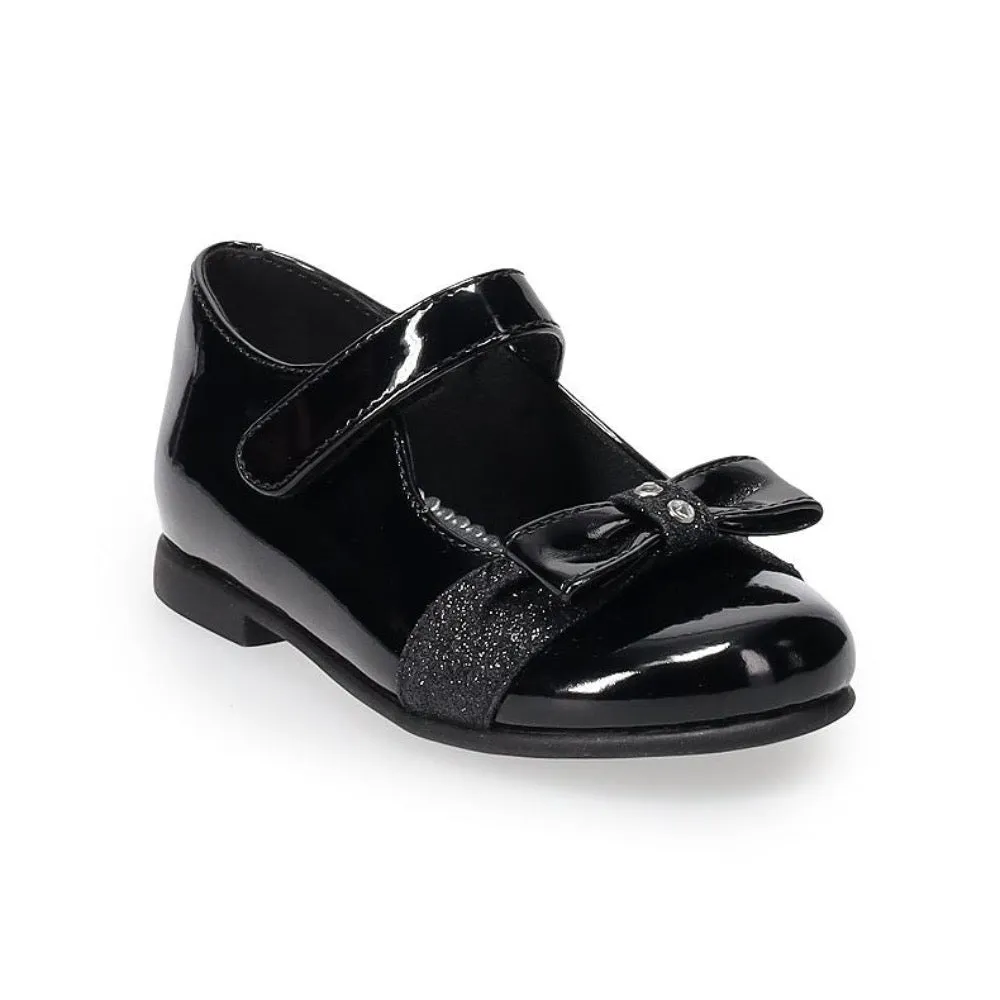 Valencia Imports (Rachel Shoes) Toddler Girls Lil Monica Mary Jane w/ Velcro Strap Black Patent