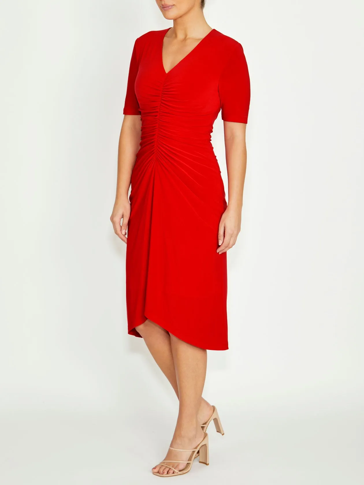 Valentina Vermilion Jersey Dress Lightweight Wear