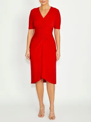 Breath Soft Valentina Vermilion Jersey Dress