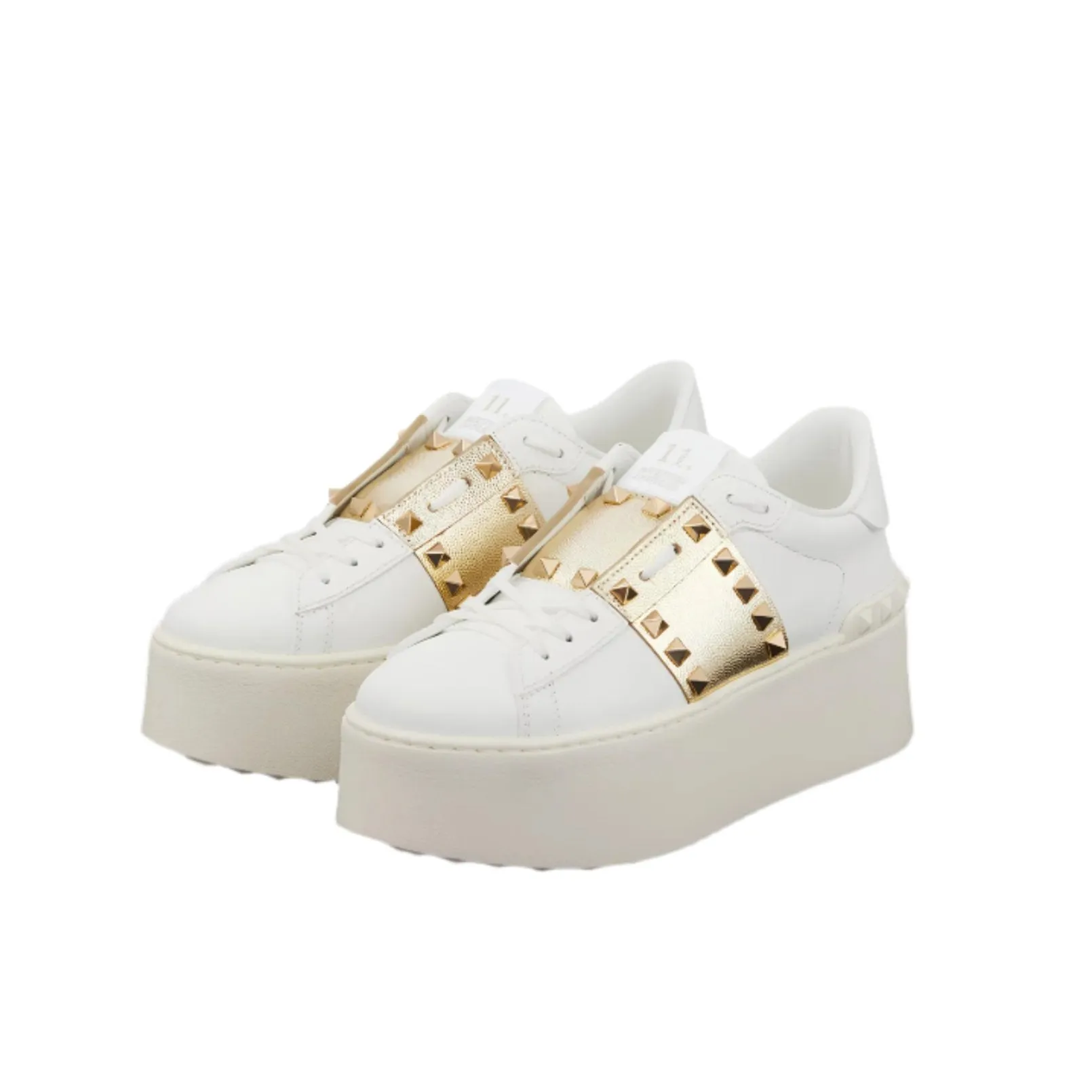 Valentino Garavani Rockstud Untitled Leather Platform Sneakers