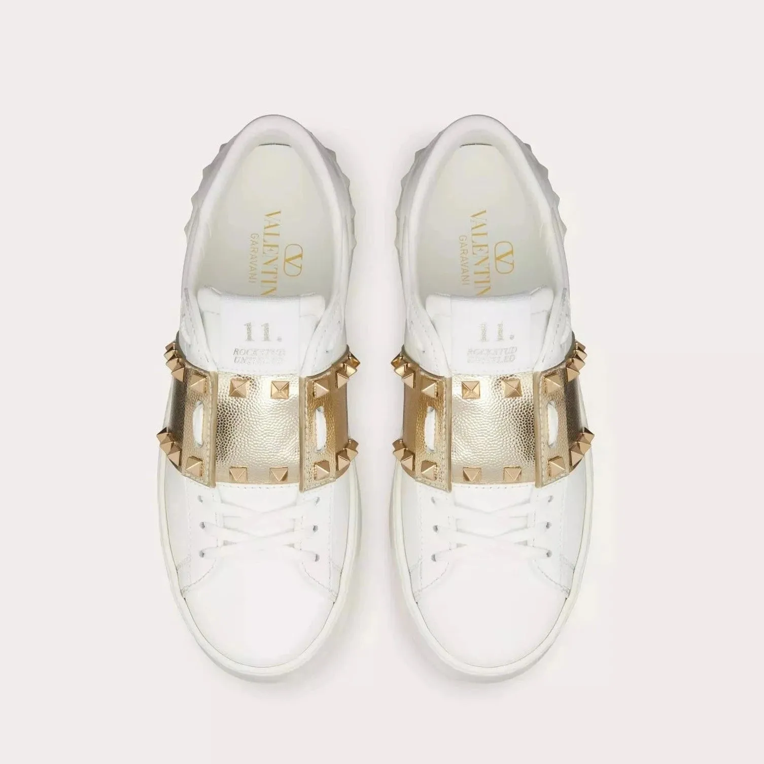 Valentino Garavani Rockstud Untitled Leather Platform Sneakers