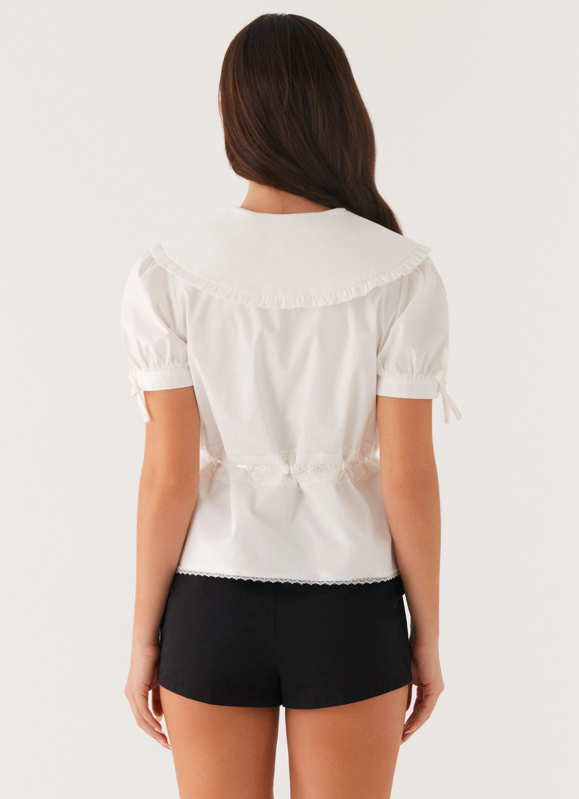 Lightweight Thermal StainResistantFinish Valerie Blouse - White