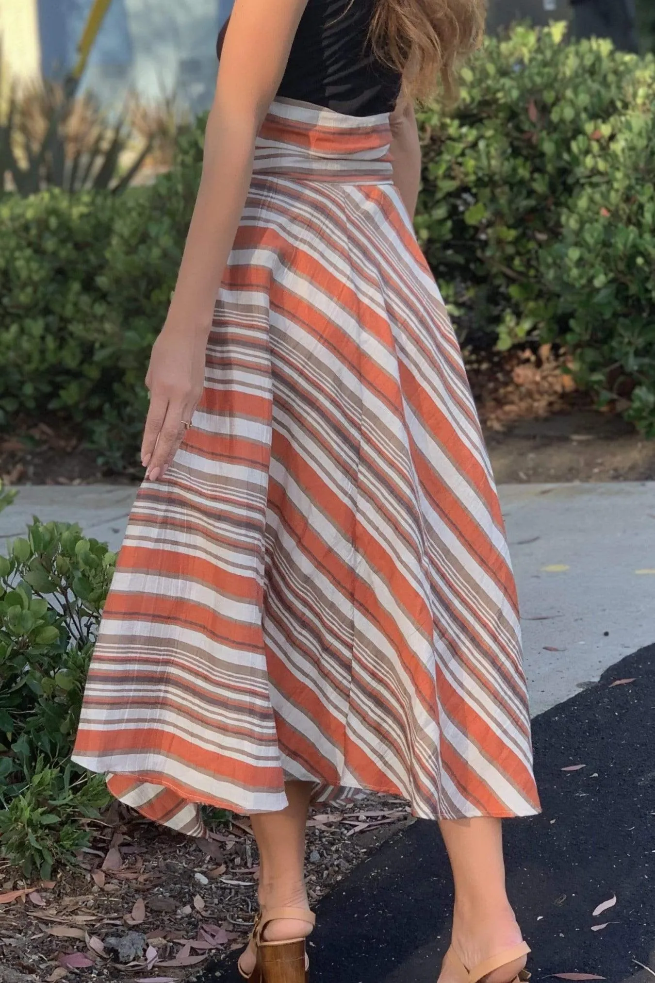 Vanderbilt Skirt - Orange Dreamsicle Silk Touch