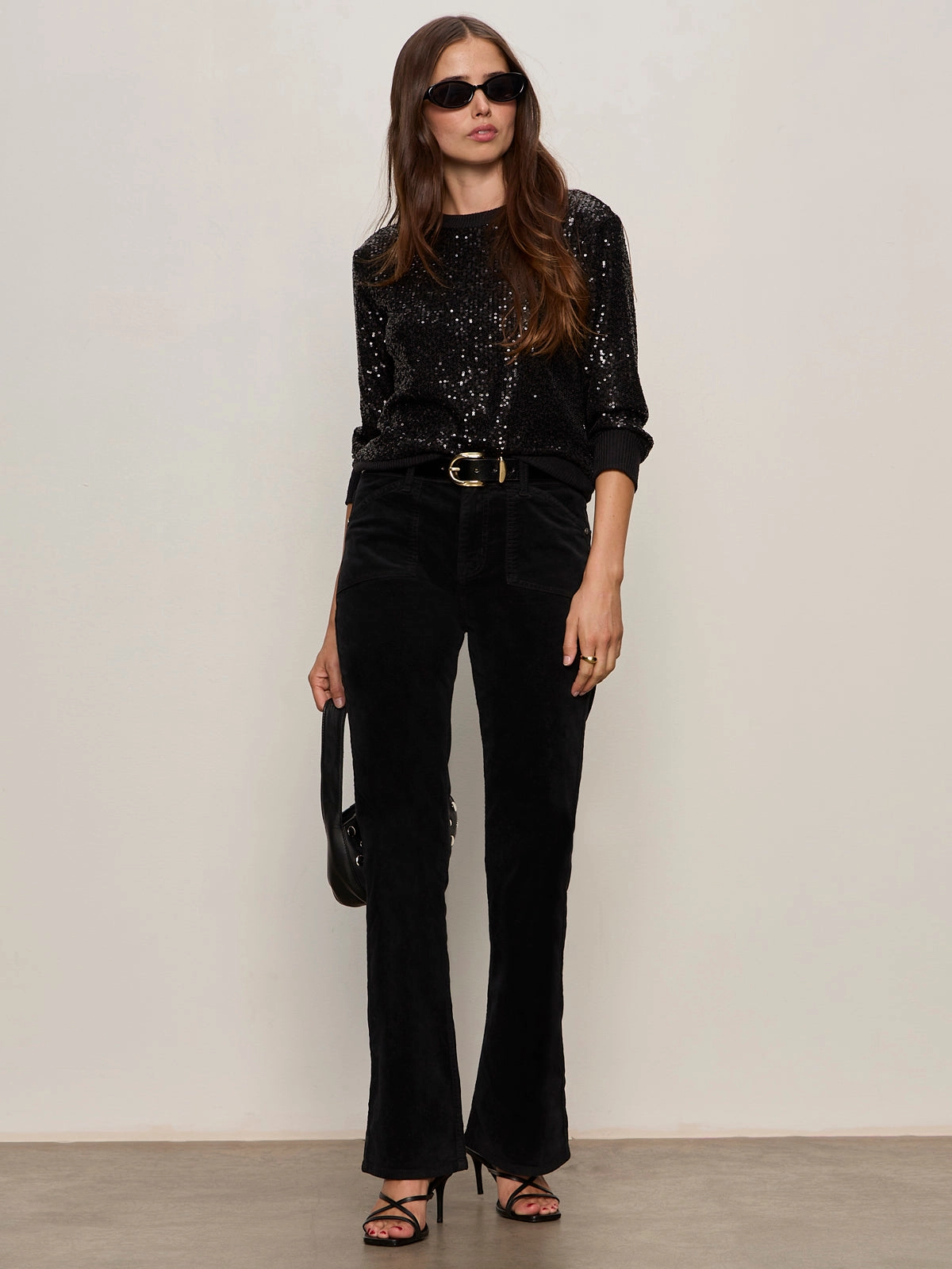 Velveteen Brook Bootcut Pant Black Petite Sizing Essential Comfort