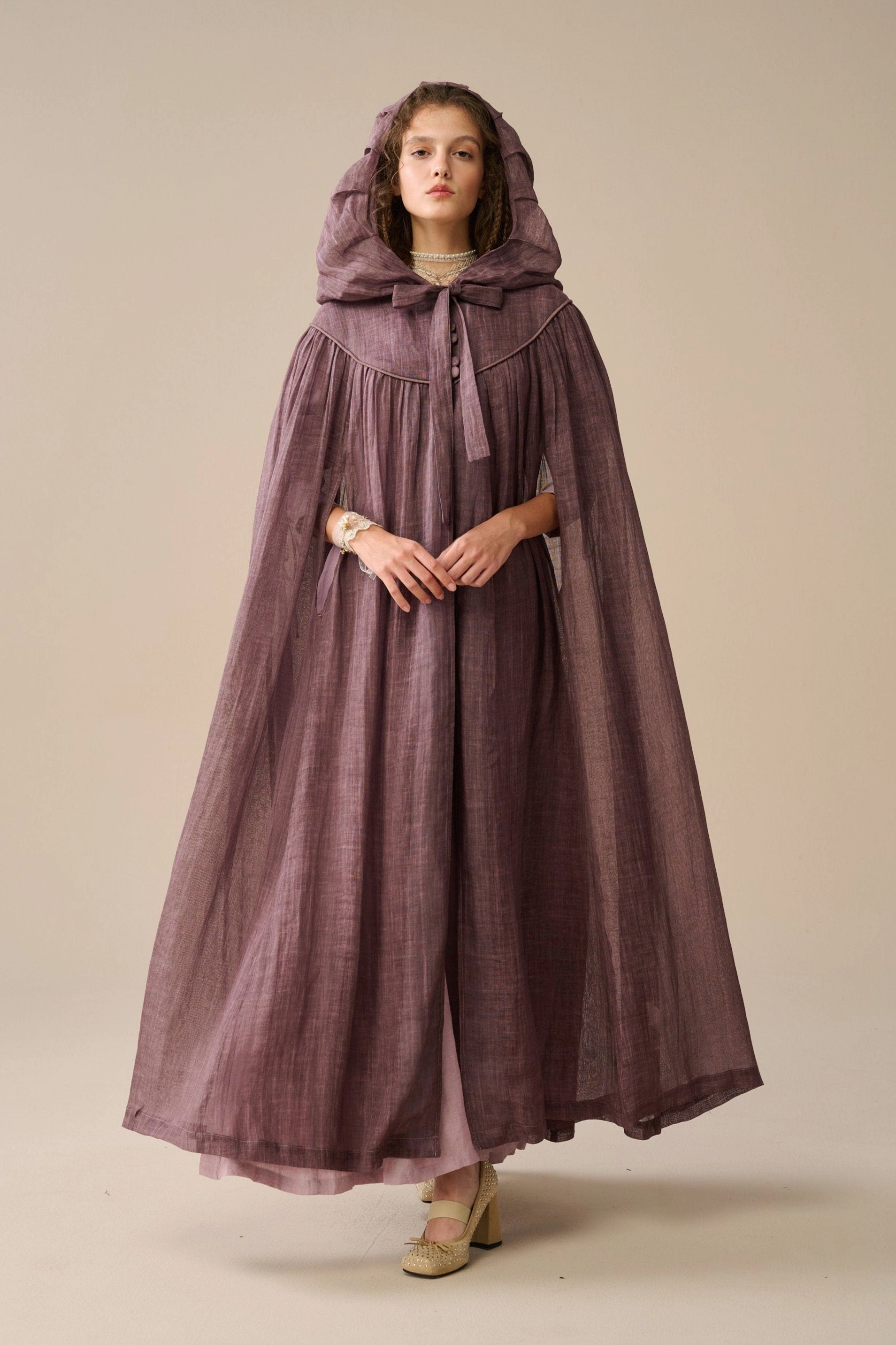 Venus 24 | Fairy Linen Hooded Cloak All Season Style